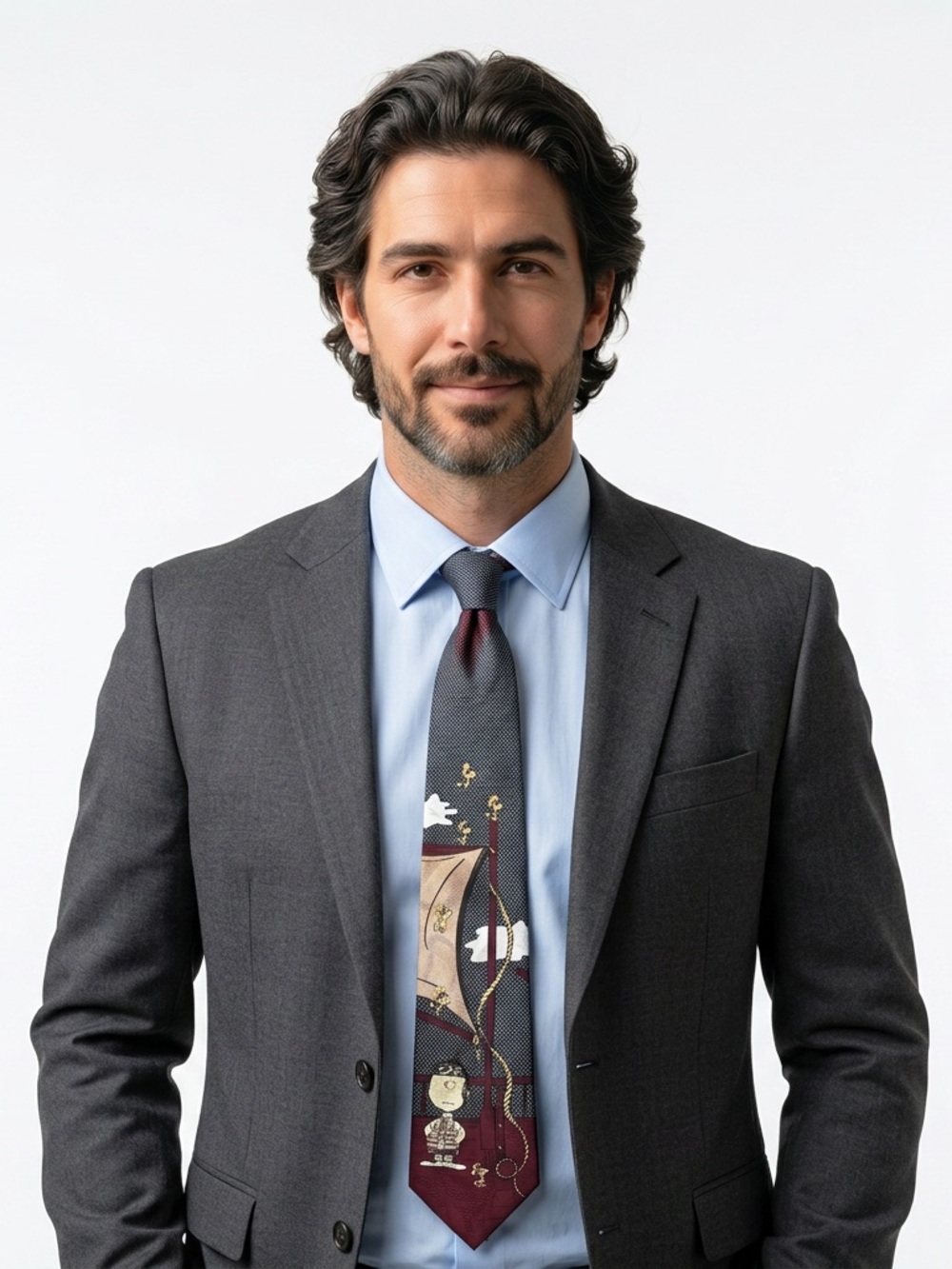 Vintage Sailor Charlie Brown, Snoopy & Woodstock Patterned Tie